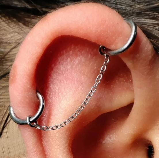 Piercing Puente Nasal 35mm Conectora F136 Titanio-5
