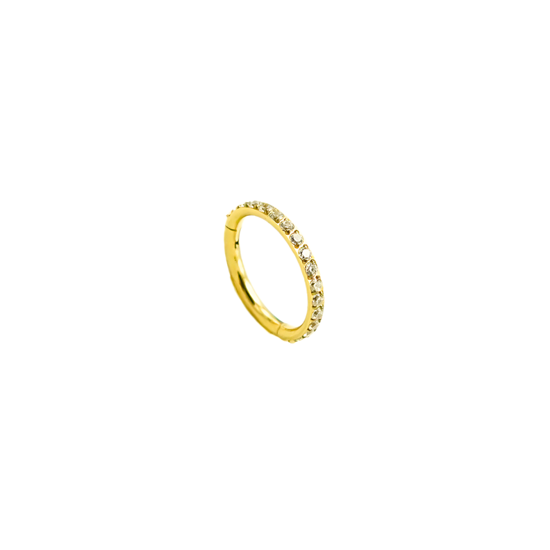 Piercing septum 6mm 16G titanio G23 chapado en oro 18k Dorado
