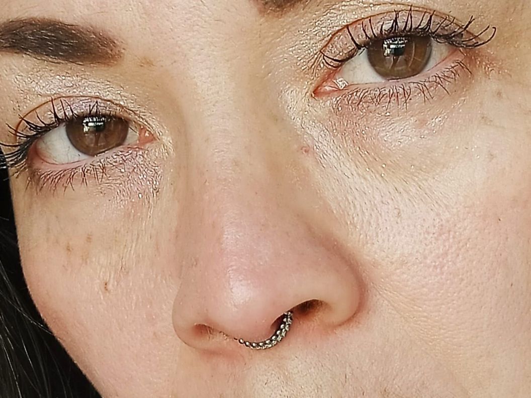 Piercing Septum F136 G23 Acero Titanio Zirconia Esfera Doble-5