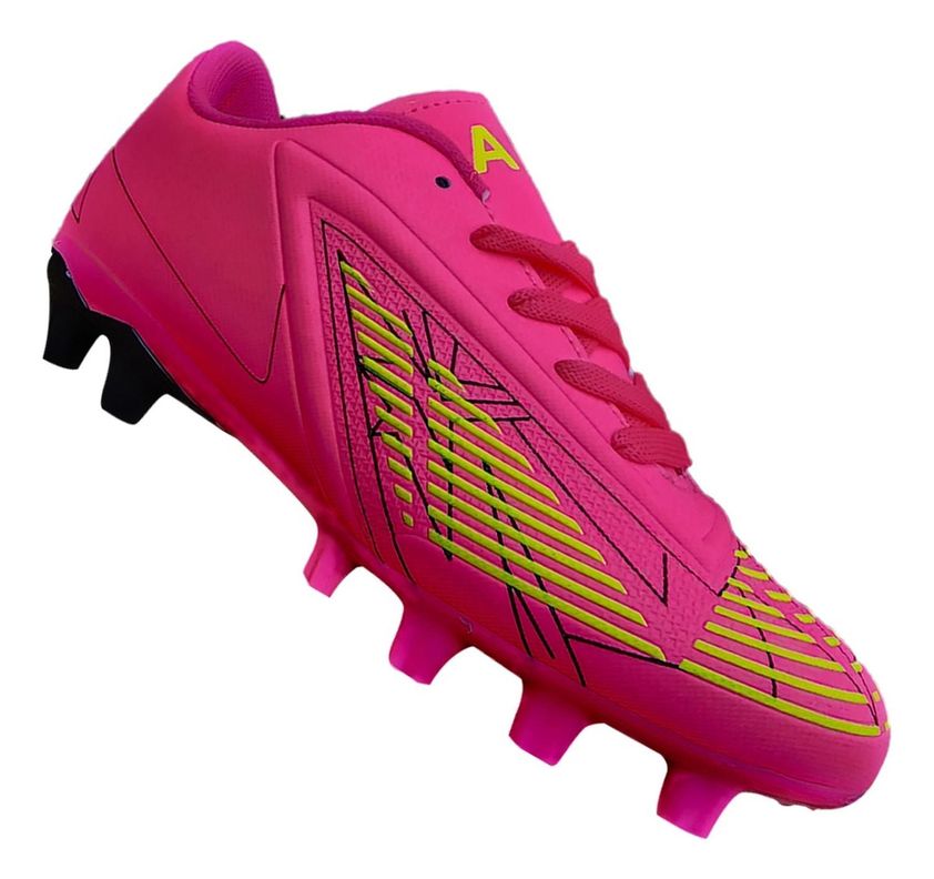 Zapato De Futbol Full Grass Juvenil Unique Style Fucsia-7272-0