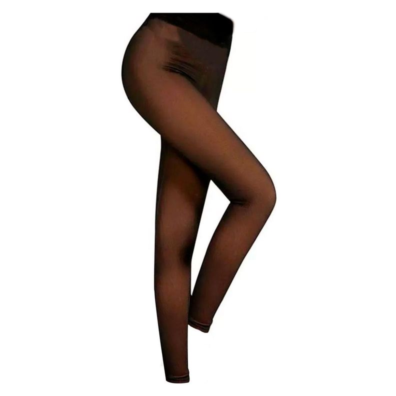Calzas LEGGINS Efecto piel Panty Con Chiporro Forro Grueso-0