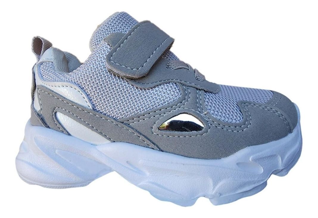 Zapatillas Infantiles Urbanas Deportivas Velcro Gris 7163-0