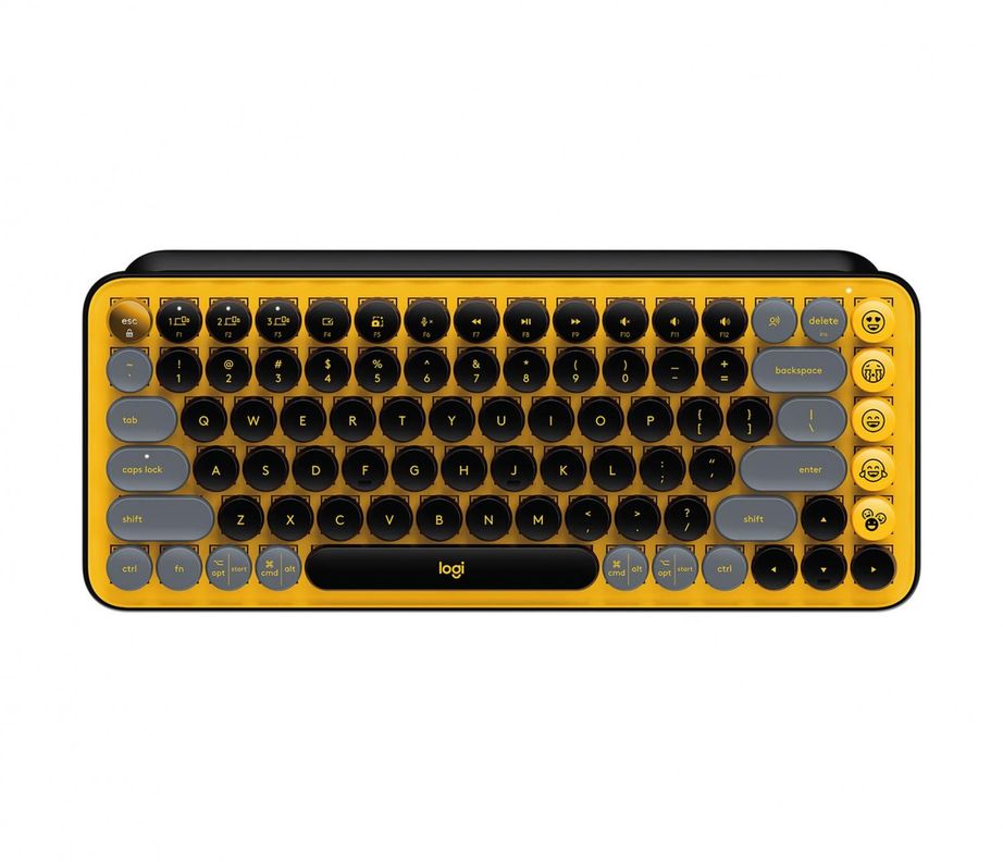 Teclado Mecanico Logitech Pop Keys Black Yellow Con Emojis-0