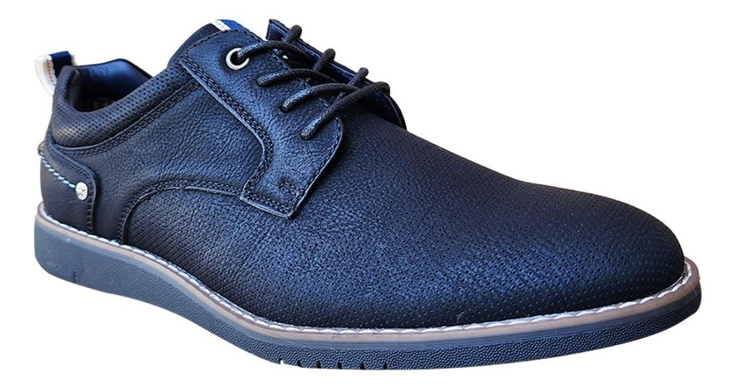 Zapato Casual Semi-formales De Caballero Comodos Negro 7431-1