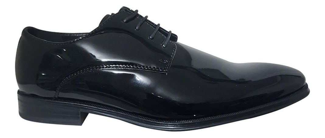 Zapato Ejecutivo De Vestir Caballero Negro Brillante 7434-1