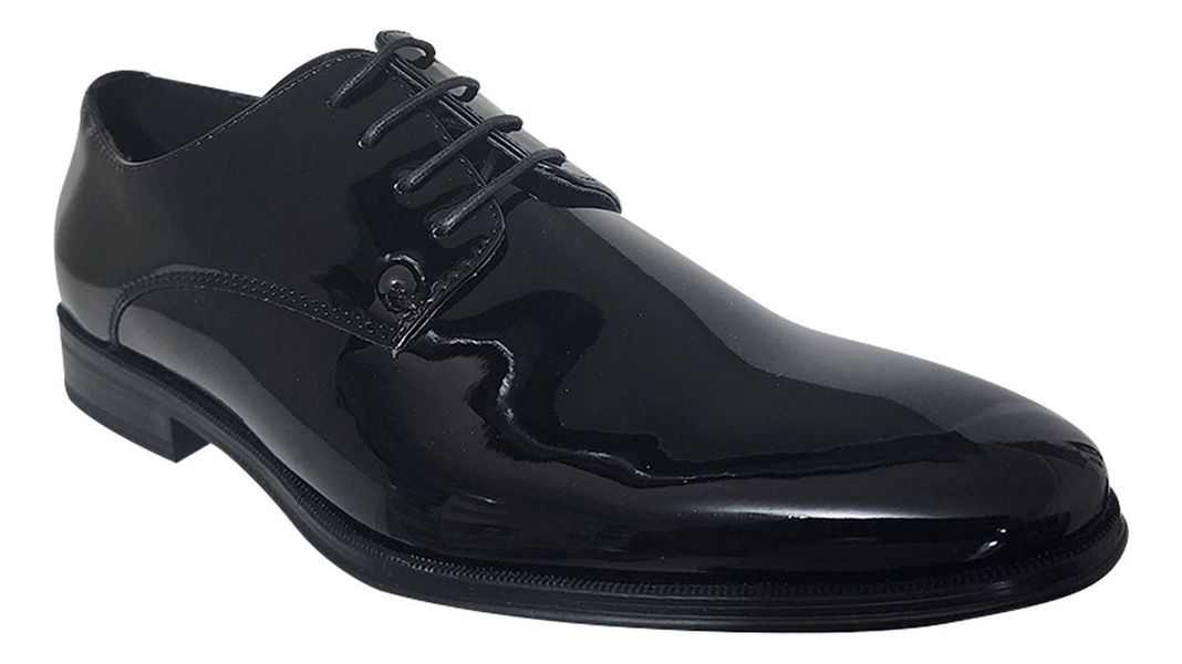 Zapato Ejecutivo De Vestir Caballero Negro Brillante 7434-2