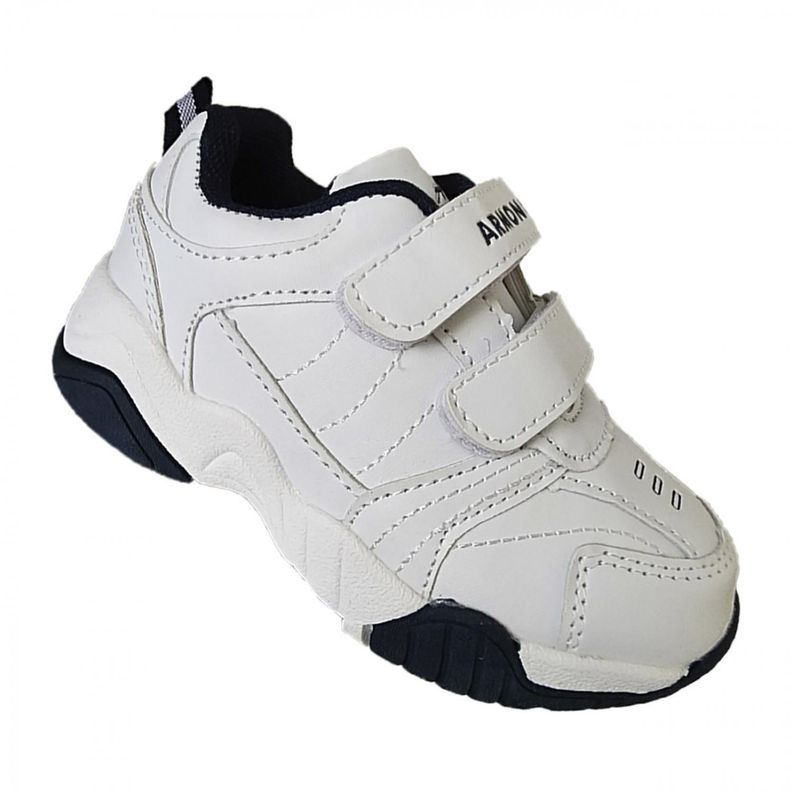 Zapatillas Blancas Azul Escolares Deportivas - 7061-0