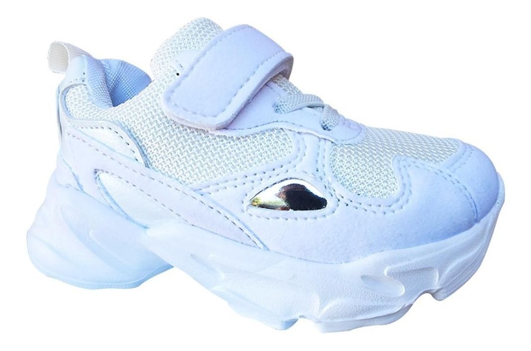 Zapatillas Infantiles Urbanas Deportivas Velcro Blanco 7162-0