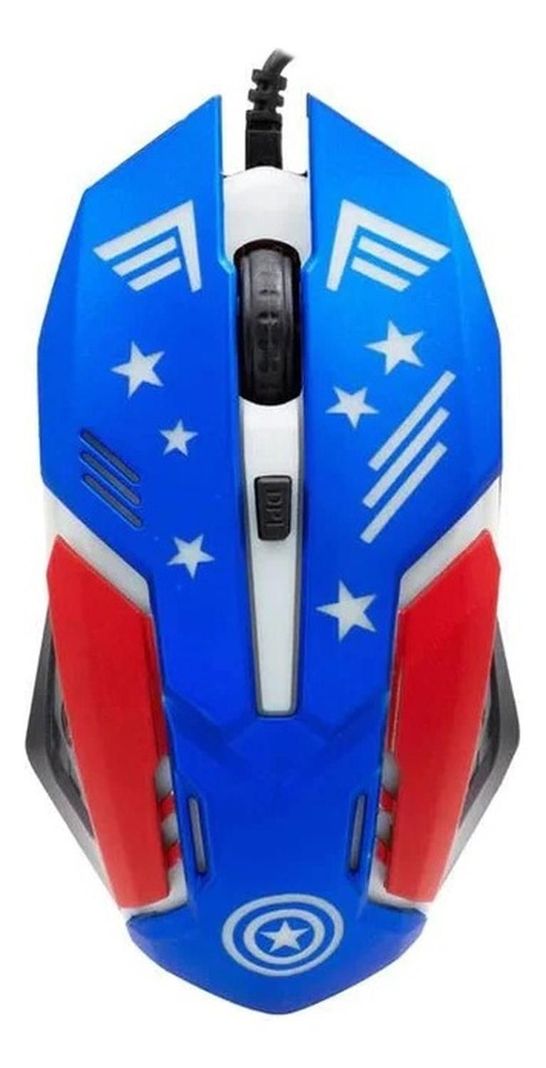 Kit Gamer Marvel Capitán America 3en1 Teclado Mouse Audífono-1