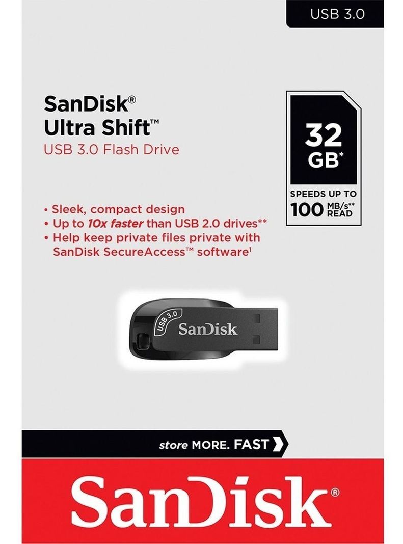 Pendrive Sandisk 32gb Ultra Shift - Usb 3.0 - Flash Drive-1