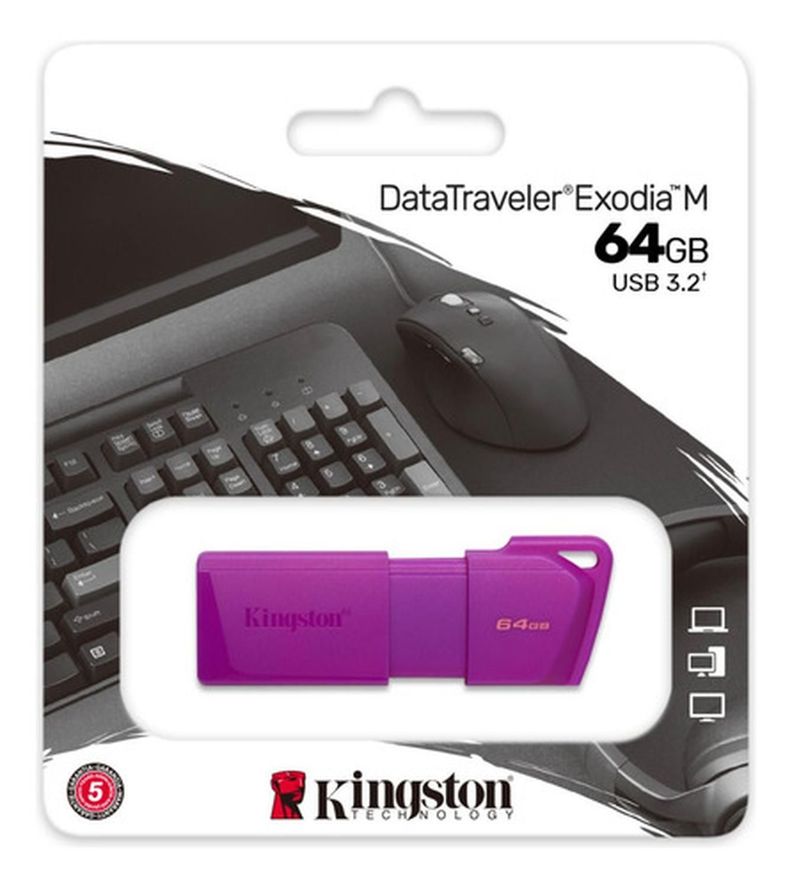 Memoria Flash Usb Kingston 64 Gb Exodia M Morada - Violeta-0