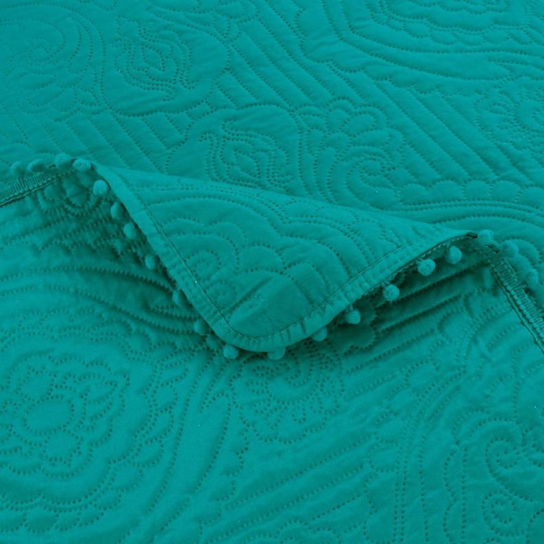 Cubrecama Quilt De Verano King 2.5 Plazas Pompones Variedad-1