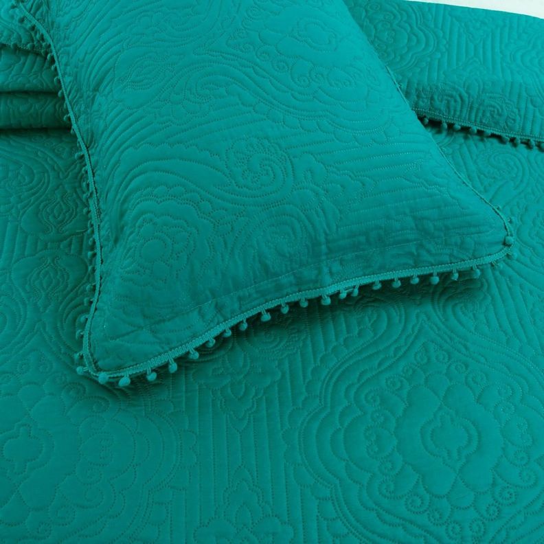 Cubrecama Quilt De Verano King 2.5 Plazas Pompones Variedad-2