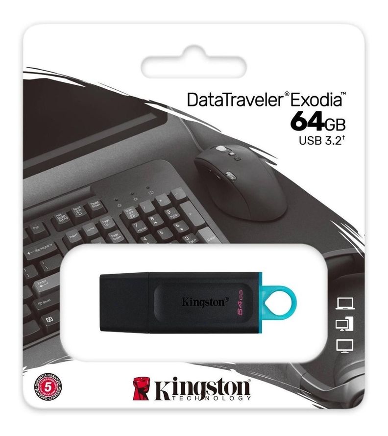 Pendrive Kingston Exodia 64gb Usb 3.2 Alta Velocidad Flex-1