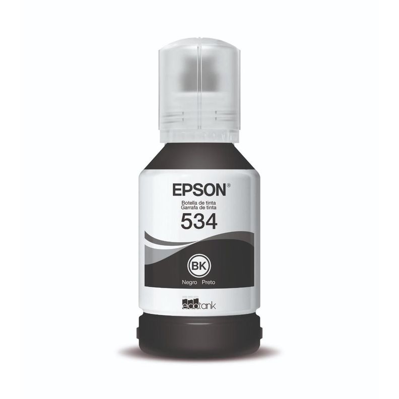Botella De Tinta Epson T534 Negra Negro