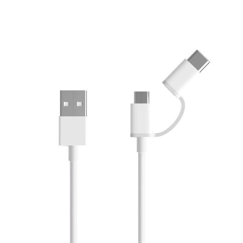 Xiaomi Mi 2-in-1 USB cable kit - 2.4 A - 1 m - white-1
