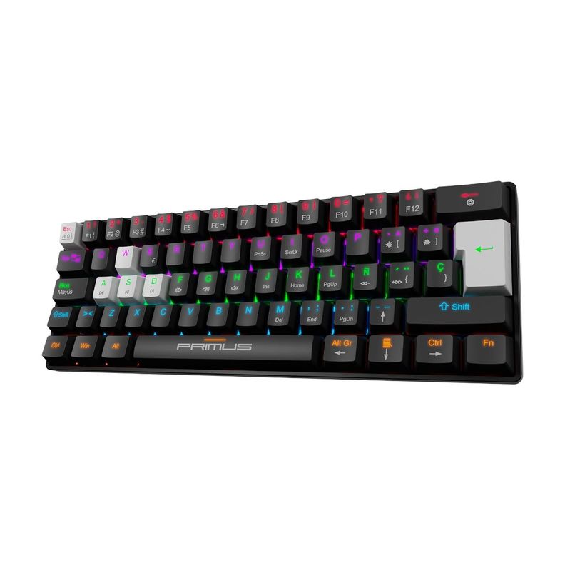 Teclado Gamer Primus Ballista 61t Usb Espanol Negro