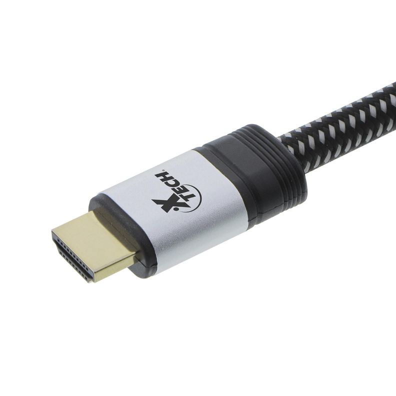 Cable Trenzado HDMI Alta Veloc 1,8Mts en Blister Xtech XTC-626 Negro-1