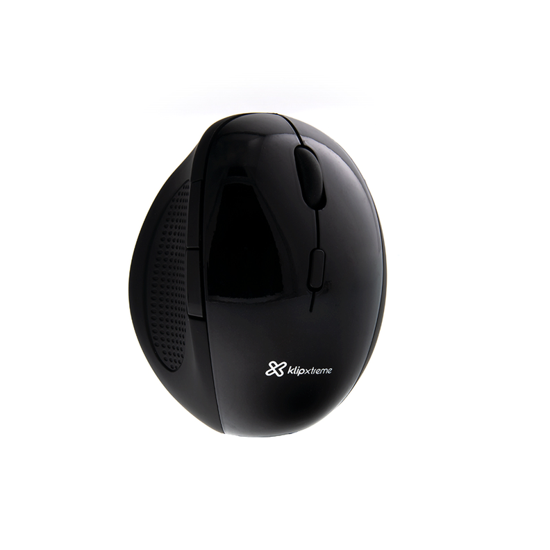 Mouse Inalámbrico Ergonómico 6B 1600dpi KlipXtreme KMW-500BK Negro-0