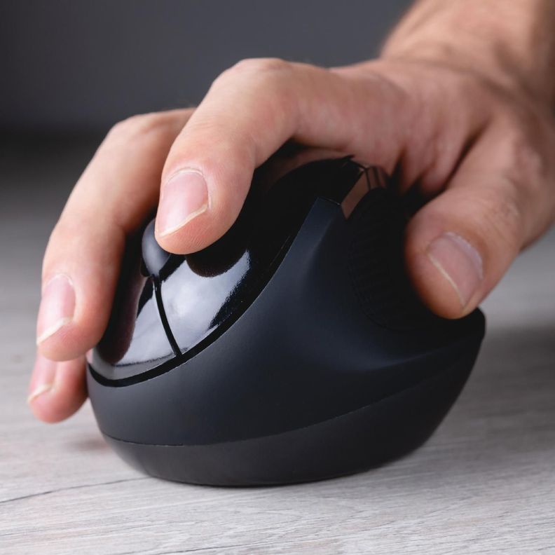 Mouse Inalámbrico Ergonómico 6B 1600dpi KlipXtreme KMW-500BK Negro-8