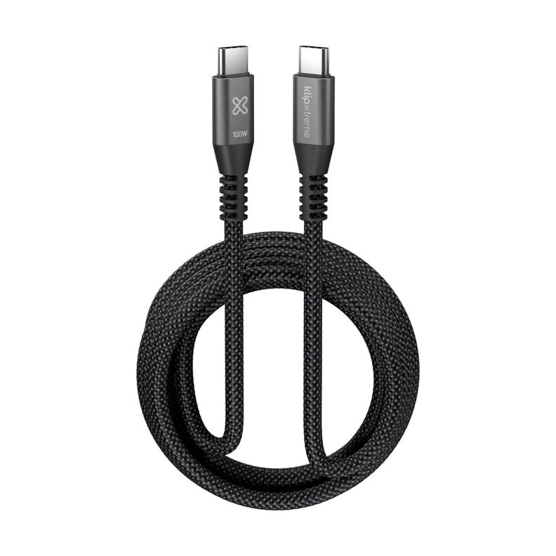 Klip Xtreme Cable Trenzado USB-C PowerGo 550 100W 3m Negro