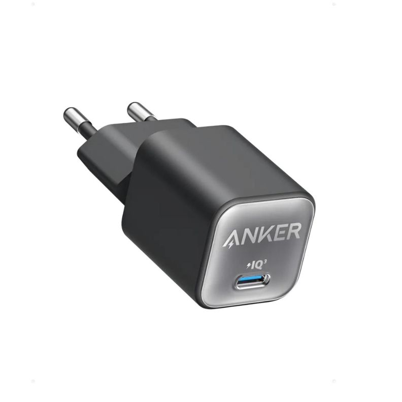 Cargador Carga Rapida Anker Nano 30W GaN PIQ 3.0 USB-C Negro