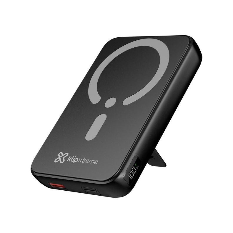 Klipxtreme Powerbank pantalla magnetica WLSS Charg 10.000mAh Negro