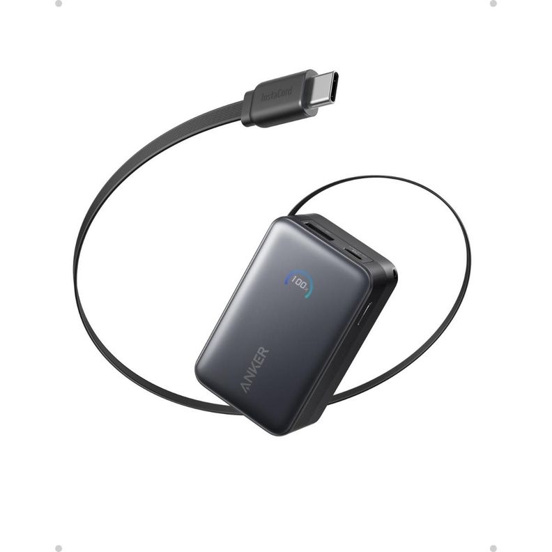 Powerbank Nano Bateria Externa Anker 10.000 mAh Carga Ultra Rapida 30W Cable USB-C Negro