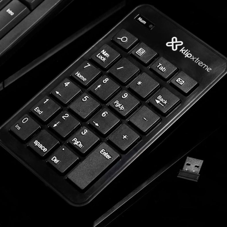 Teclado Numérico Inalámbrico KlipXtreme KNP-110 Negro-6