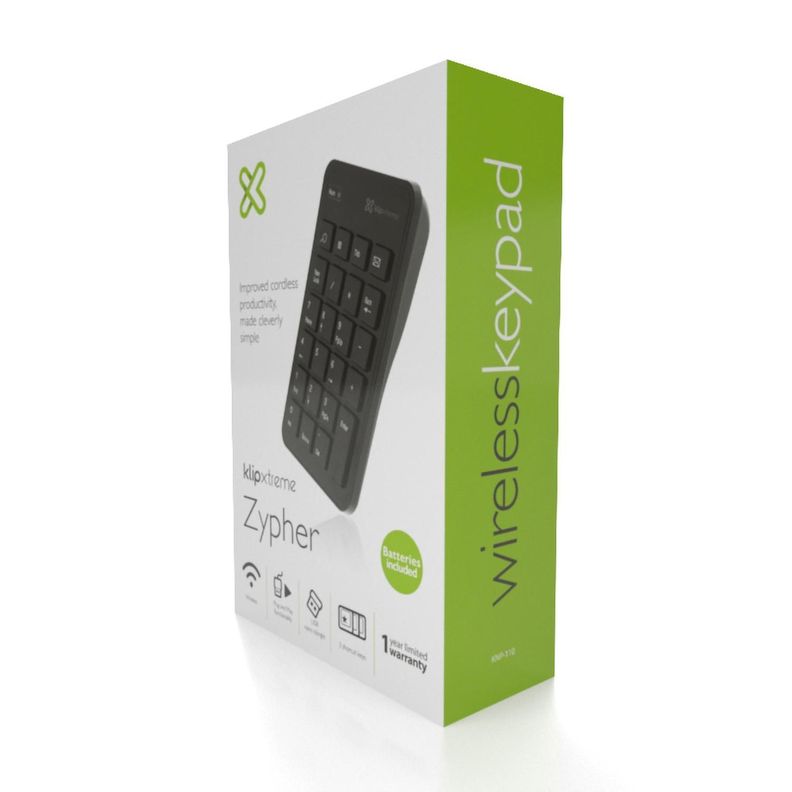 Teclado Numérico Inalámbrico KlipXtreme KNP-110 Negro-9