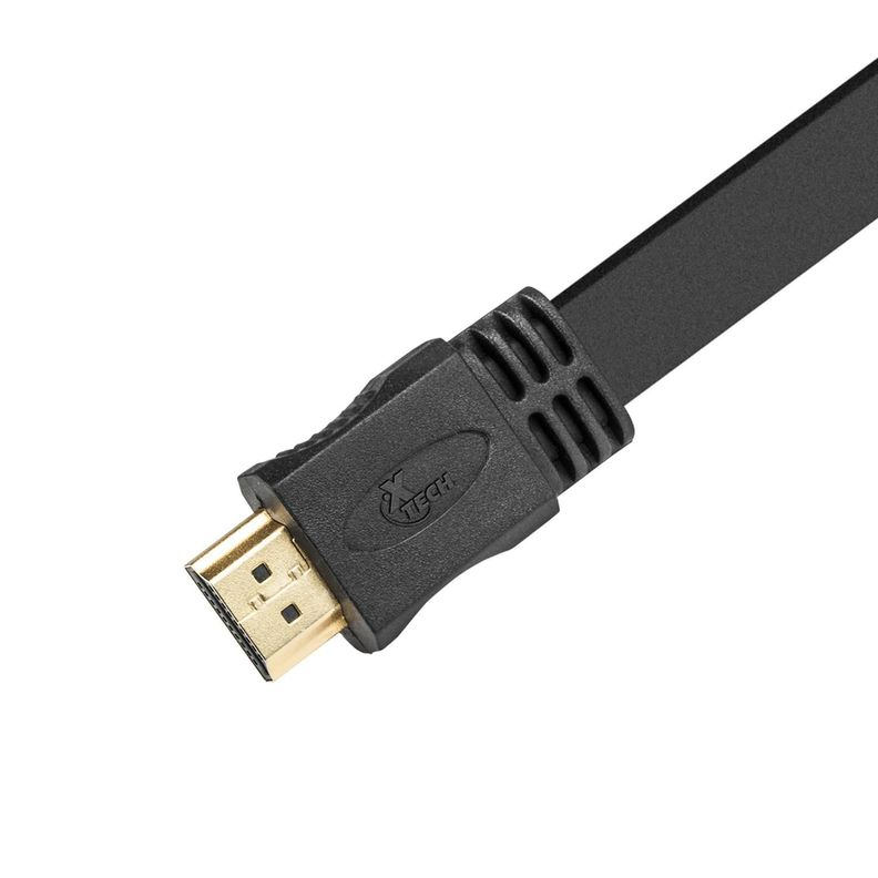 Cable HDMI Plano 1,80Mts Macho/Macho en Caja Xtech XTC-406 Negro-1
