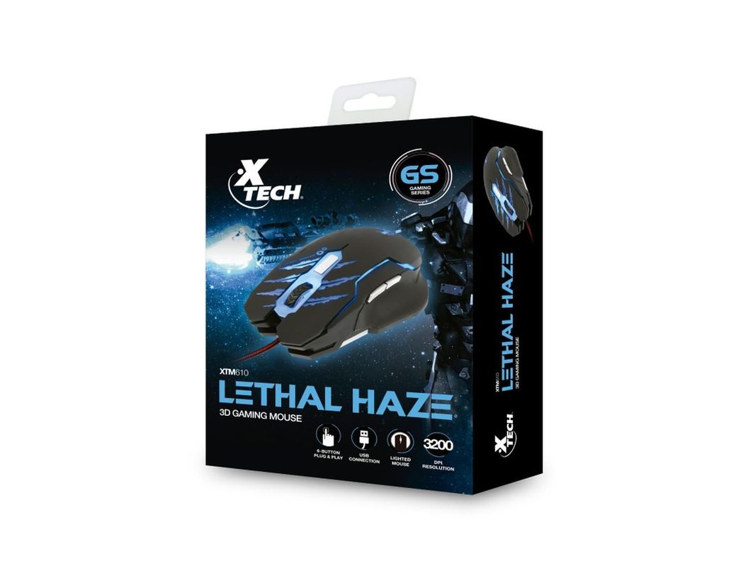 Mouse Gamer Xtech USB 6Bot LED 4Col 3200dpi XTM-610 Negro-6