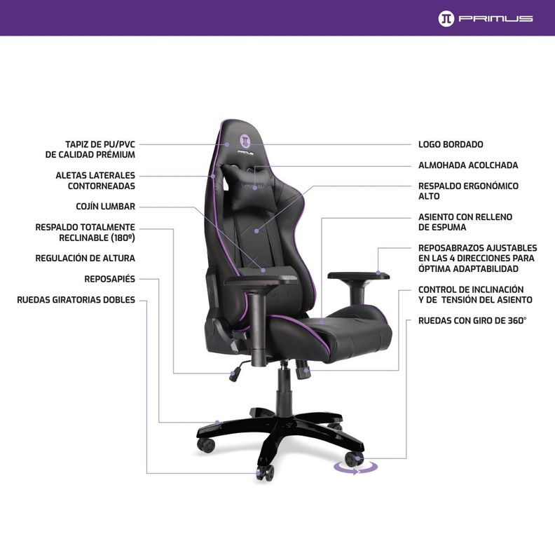 Silla Gamer Primus Gaming THRÓNOS200S-2