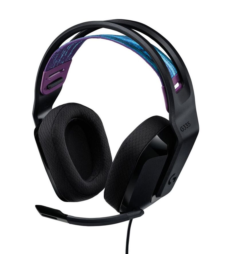 Auriculares Logitech G335 Gaming Headset Black 3.5mm audio JACK-1
