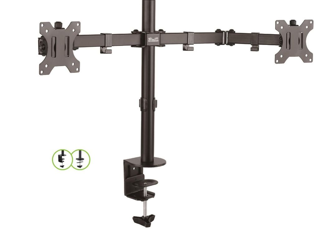 Soporte p/2 Monitores 13 a 27' c/Prensa KlipXtreme KPM-310-1