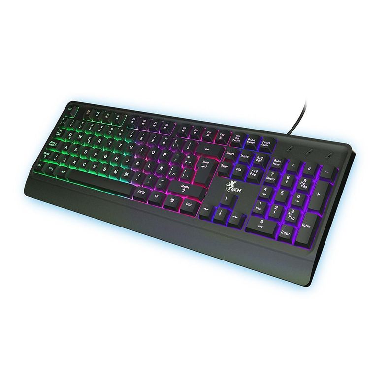 Teclado gamer retro iluminado LED c/cable Xtech XTK-050S-0