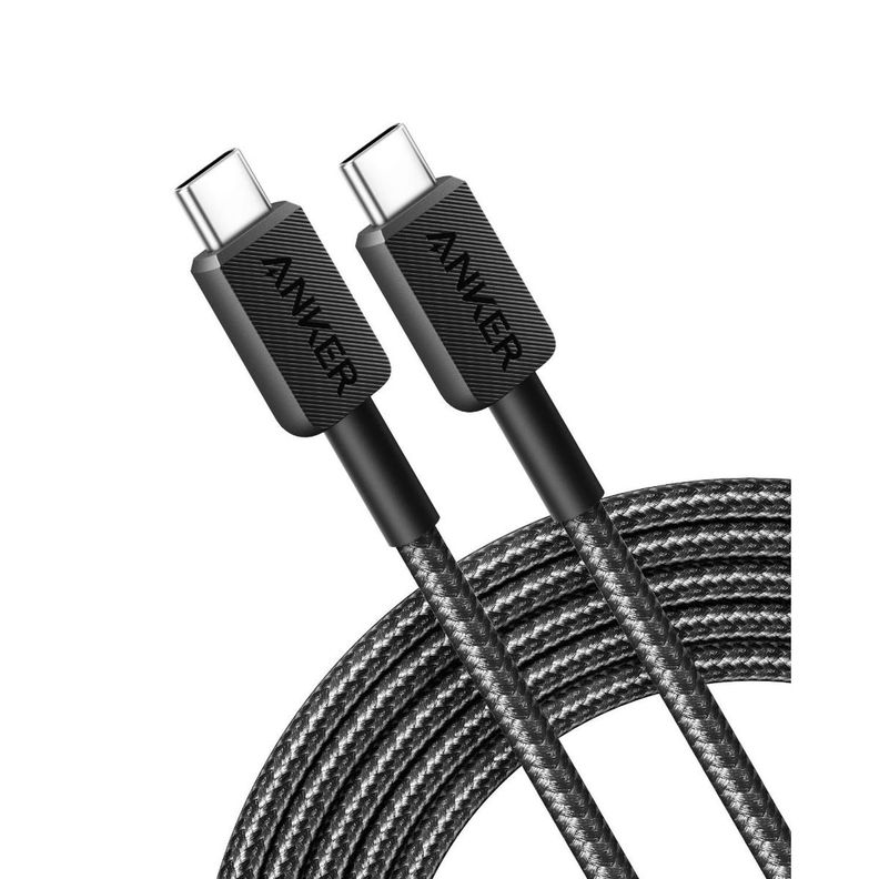 Cable USB-C a USB-C Anker Carga Rapida 60W 1m Trenz Negro