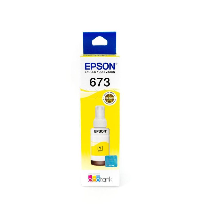 Botella De Tinta Epson T673 Amarilla Amarillo