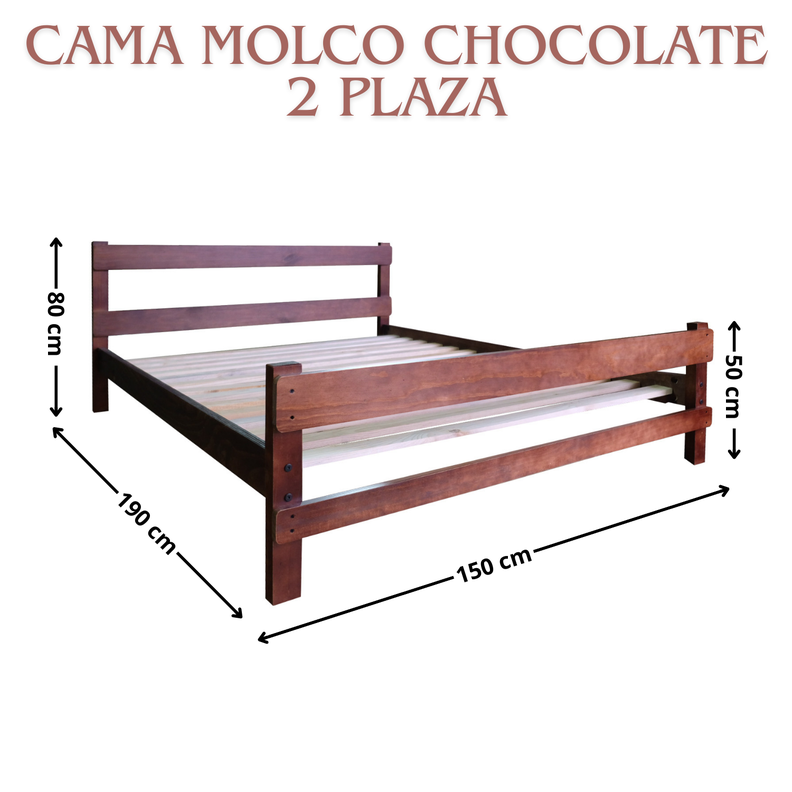 Cama Molco Chocolate 2 plazas-1