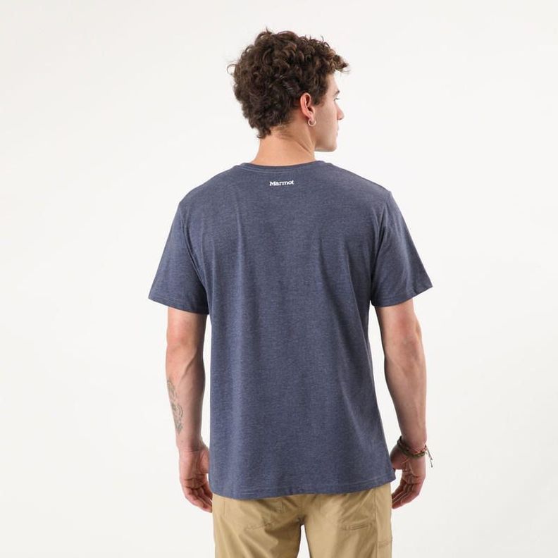 Polera Marmot Hombre Logo Tee Gris-1