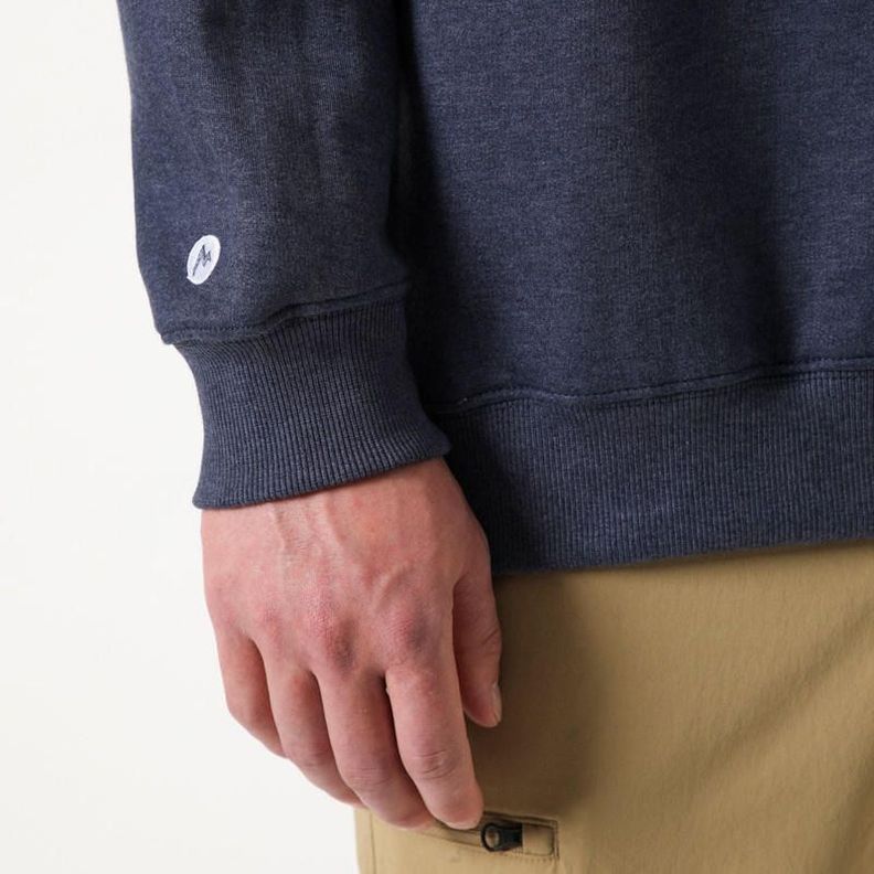 Polerón Marmot Hombre Chest Logo Crew MA8719 Gris-3