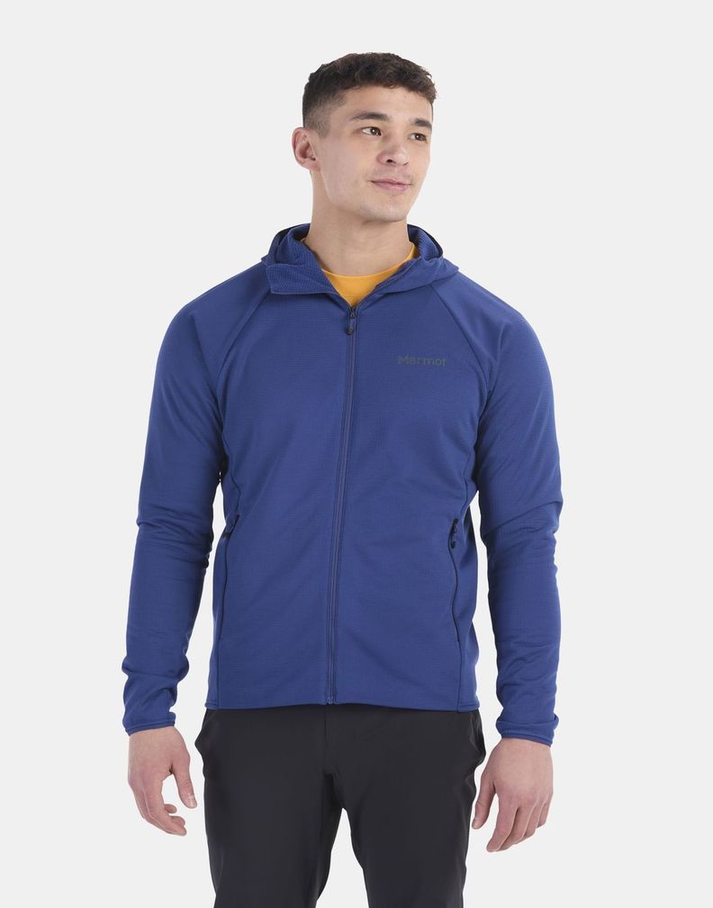 Polar Marmot Hombre Leconte Full Zip Hoody Azul-0