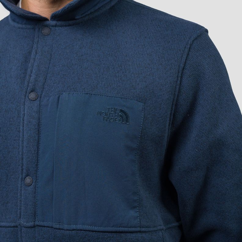 Polar The North Face Hombre Front Range Fleece Shacket Azul-3