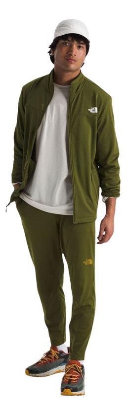 Polar Hombre The North Face Cedar Trail Grid Full Zip Verde-2