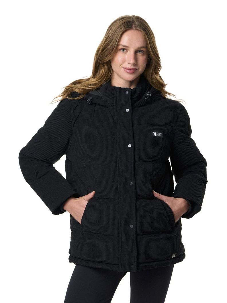 Chaqueta Stoked Mujer Flip Hoodie Negro