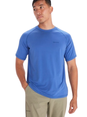 Polera Hombre Marmot Windridge Ss Azul-0