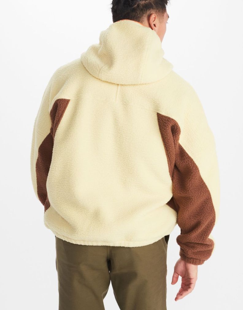 Polar Marmot Hombre Super Aros Fleece Hoody Beige-2