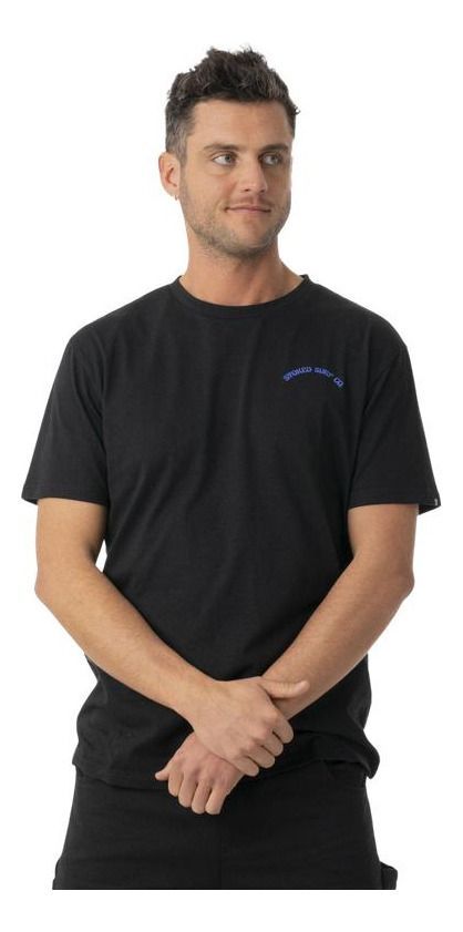 Polera Stoked Hombre Punta Lobos Reciclada Negro-0