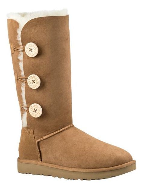 Bota UGG Mujer Bailey Button Triplet Ii Café-0