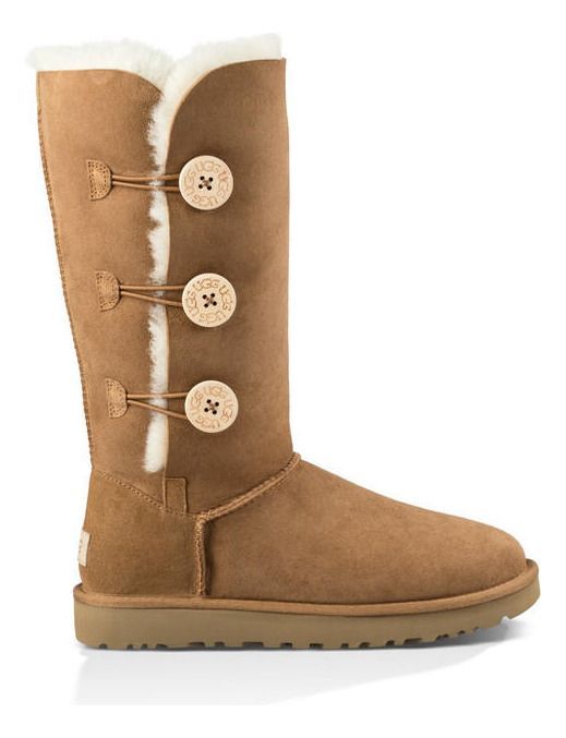 Bota UGG Mujer Bailey Button Triplet Ii Café-1
